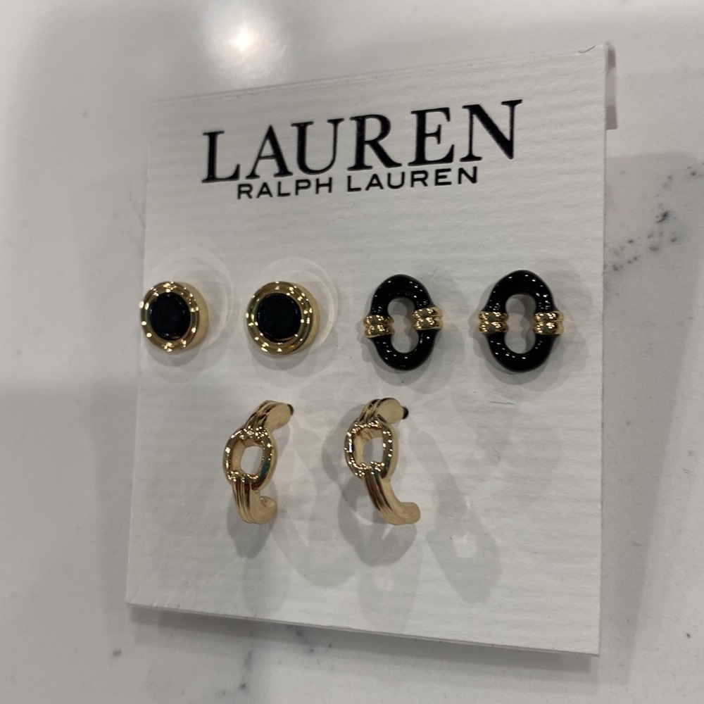 Ralph Lauren NWT Set of 3 Earrings🔥🔥🔥🔥